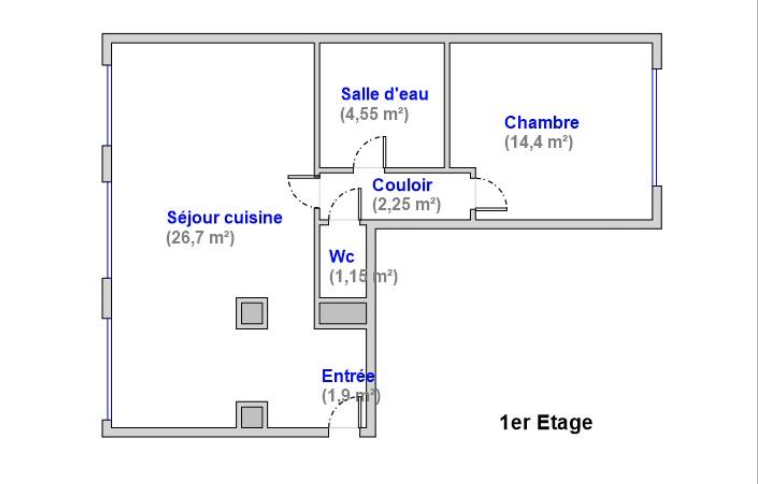 appartement 2 pièces en vente sur LEVALLOIS PERRET (92300)